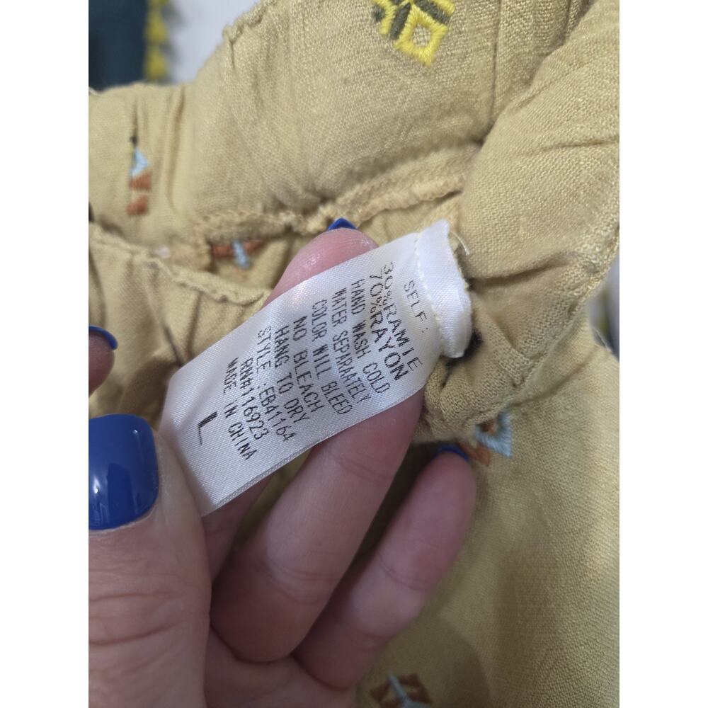 Easel Los Angeles Embroidered Drawstring Pants - Picture 7 of 13